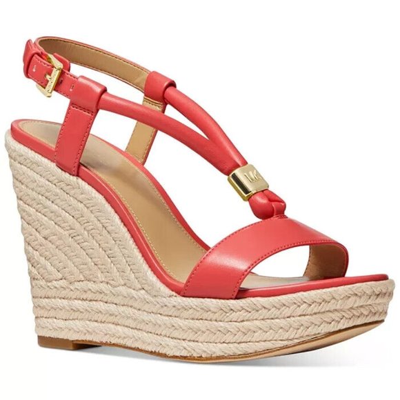 MICHAEL MICHAEL KORS Annie Wedge Sandals Dahlia - Picture 1 of 3